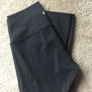 Lulu lemon black , high waste crop leggings